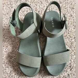 NWT Torrid Olive Green Wide Women's Sandals